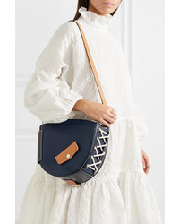 JW Anderson Bike Lace Up Leather And Canvas Shoulder Bag