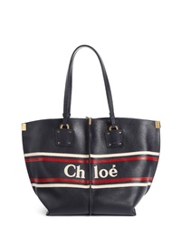 Chloé Vick Logo Embossed Leather Tote