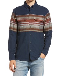 Roark Cassidy Jacquard Stripe Cotton Shirt