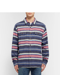 Faherty Durango Cpo Striped Cotton Overshirt