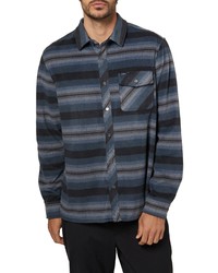 O'Neill Glacier Peak Stripe Snap Up Fleece Shirt Jacket