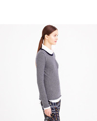 J.Crew Collection Cashmere Long Sleeve T Shirt In Thin Stripe