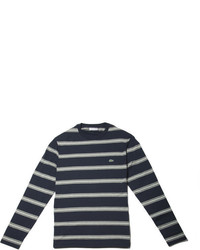 Lacoste Crew Neck Striped Thick Jersey T Shirt