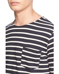 A.P.C. Stripe Long Sleeve Pocket T Shirt