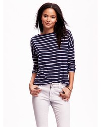 Old Navy Striped Boat Neck Tee For