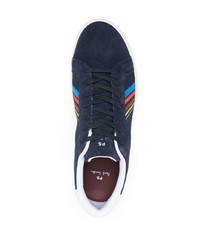 PS Paul Smith Striped Lace Up Suede Sneakers
