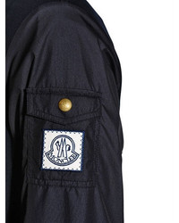Moncler Gamme Bleu Cotton Piqu Nylon Bomber Jacket