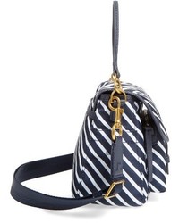 Tory Burch Scout Stripe Nylon Crossbody Bag Blue