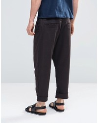 Asos Brand Tapered Pants With Stripe Wool Look