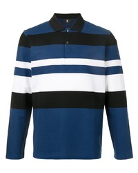 Kent & Curwen Block Stripe Long Sleeved Polo Shirt