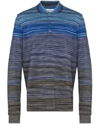 Missoni Horizontal Stripe Long Sleeve Polo Shirt