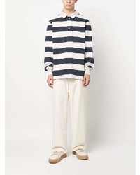 Palmes Long Sleeve Striped Polo Shirt