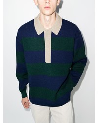 Isabel Marant Lucas Striped Knitted Polo Shirt