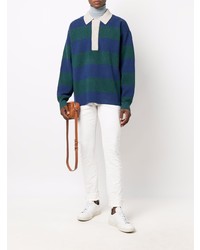 Isabel Marant Stripe Knitted Rugby Polo Shirt
