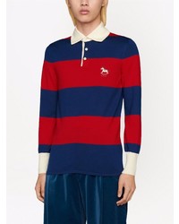 Gucci Striped Wool Polo Shirt