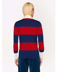 Gucci Striped Wool Polo Shirt