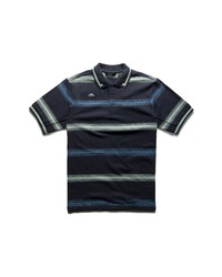 Radmor Baty Stripe Polo Shirt In Blue Graphite At Nordstrom