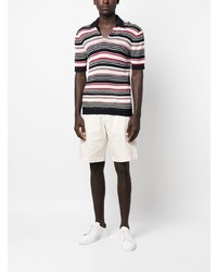 Orlebar Brown Bruno Crochet Striped Polo Shirt