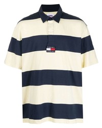Tommy Jeans Logo Patch Striped Polo Shirt