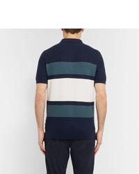 Michael Kors Michl Kors Slim Fit Striped Knitted Cotton Polo Shirt