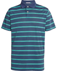 Peter Millar Quarter Striped Jersey Golf Polo Shirt