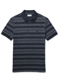 Lacoste Slim Fit Striped Mlange Stretch Cotton Piqu Polo Shirt