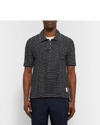 Thom Browne Striped Cotton Boucl Polo Shirt