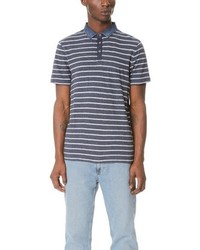 Calvin Klein Jeans Striped Denim Collar Polo Shirt