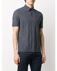 Zanone Striped Short Sleeve Polo Shirt