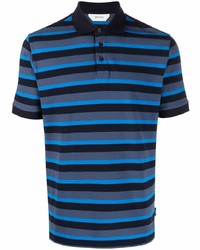 Z Zegna Striped Short Sleeve Polo Shirt