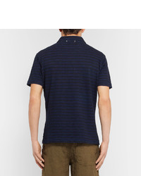 Alex Mill Striped Slub Cotton Jersey Polo Shirt