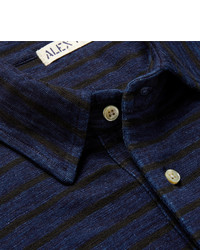 Alex Mill Striped Slub Cotton Jersey Polo Shirt