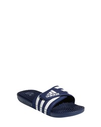 Navy Horizontal Striped Rubber Sandals