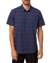 O'Neill Imperial Stripe Slim Fit Short Sleeve Button Up Shirt