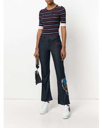 Sonia Rykiel Slim Striped Shortsleeved Jumper