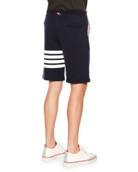 Thom Browne Classic Striped Leg Sweat Shorts Navywhite