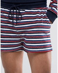 Asos Jersey Shorts In Retro Stripe