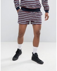 Asos Jersey Shorts In Retro Stripe