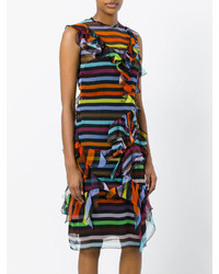 Givenchy Striped Ruffle Shift Dress