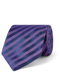 Charvet 8cm Striped Silk Jacquard Tie