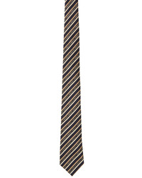 Versace Black Beige Logo Regital Tie