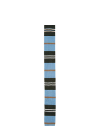 Burberry Blue Striped Knit Tie