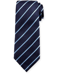 Ermenegildo Zegna Diagonal Stripe Silk Tie Navy