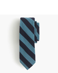 J.Crew English Wool Silk Tie In Double Stripe
