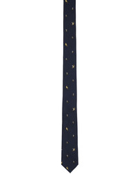 Thom Browne Navy Classic Birds And Bees Tie