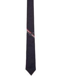 Thom Browne Navy Hector Stripe Classic Tie