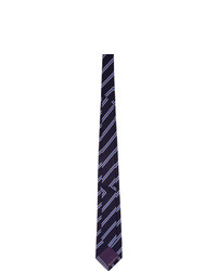 Ralph Lauren Purple Label Navy Silk Striped Repp Tie