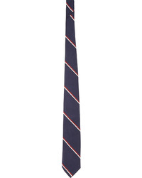 Beams Plus Navy Silk Striped Wide Regital Tie