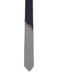 Thom Browne Navy Skier Stripe Classic Tie