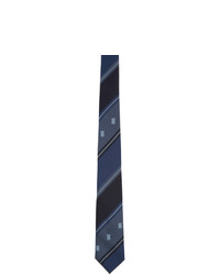 Burberry Navy Striped Tb Manston Tie